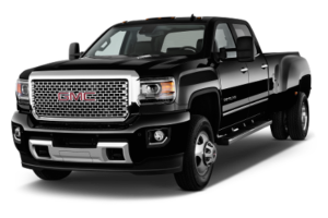 gmc sierra Front view of black pickup truck